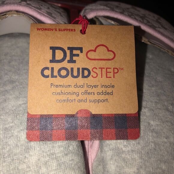 Dearfoams Cloud Step Slippers Women’s XL 11-12 Slide Chalk Pink Washable Comfort - Picture 7 of 13